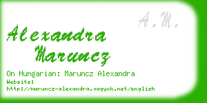 alexandra maruncz business card